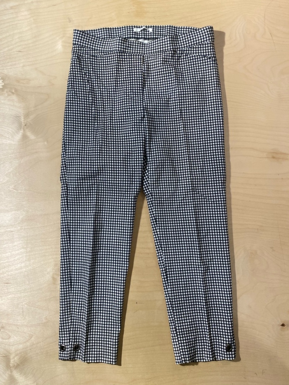 89th & Madison Black and White Gingham Pants Medium (QZ)